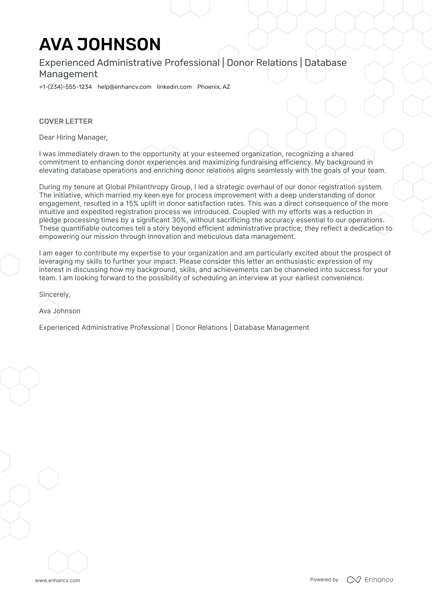 Sample Application Letter University Temporary Administrative Assistant