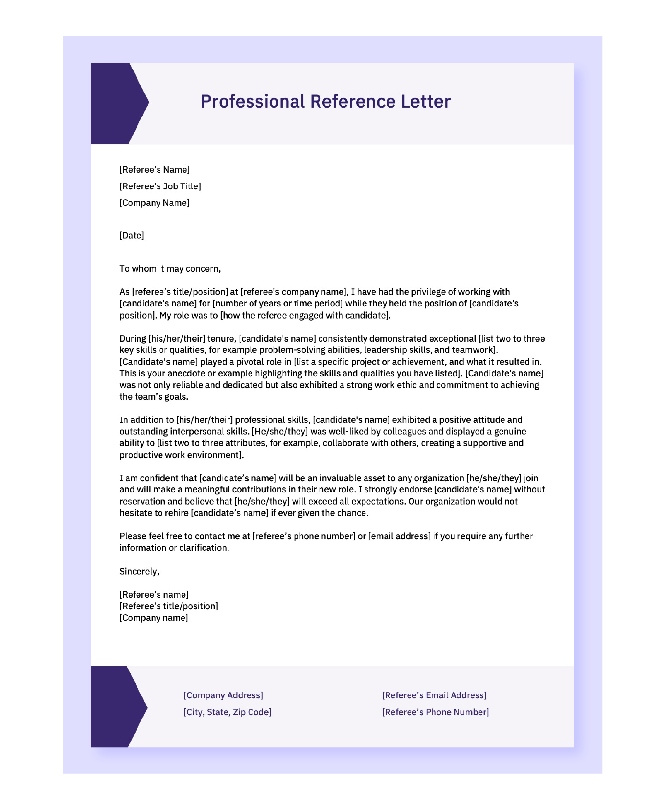 Employee Reference Letter For University Application