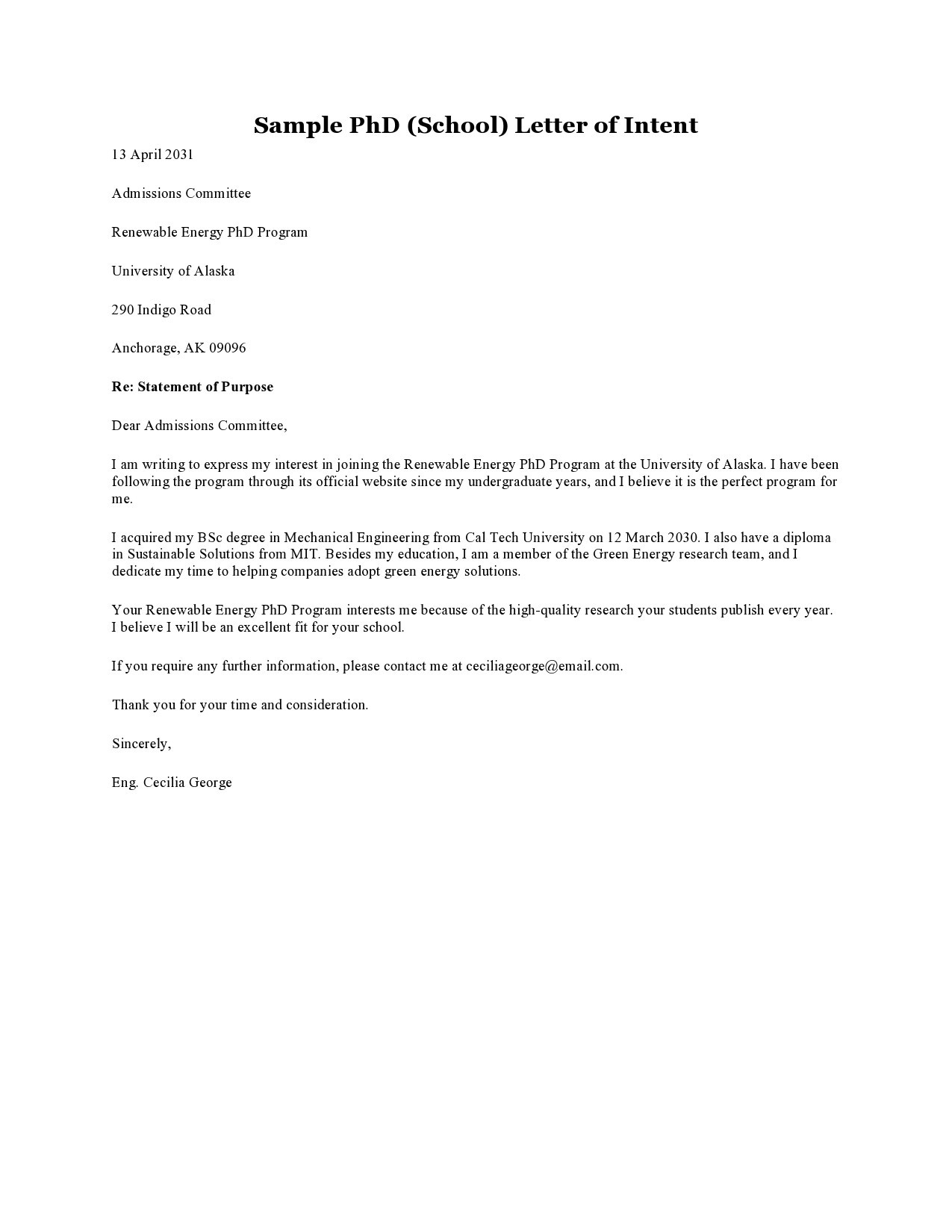An Application Asks Me For A University Program Letter
