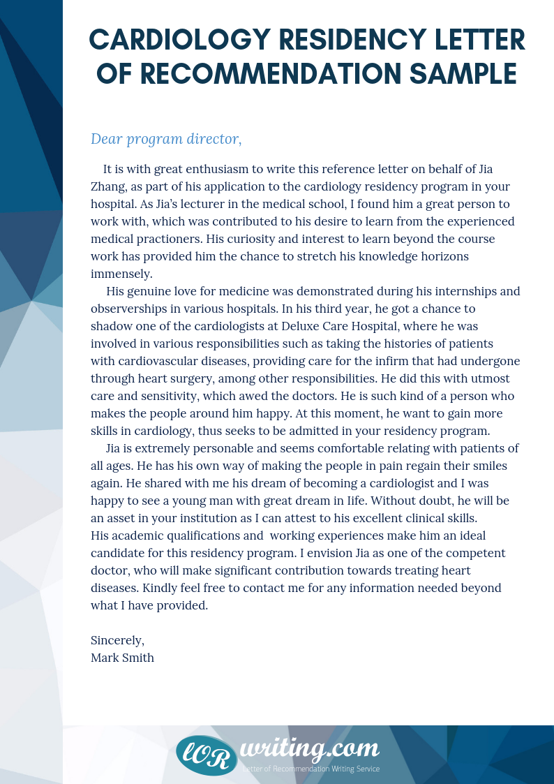 University Of Utah Cardiology Fellowship Application Letter Of Reco