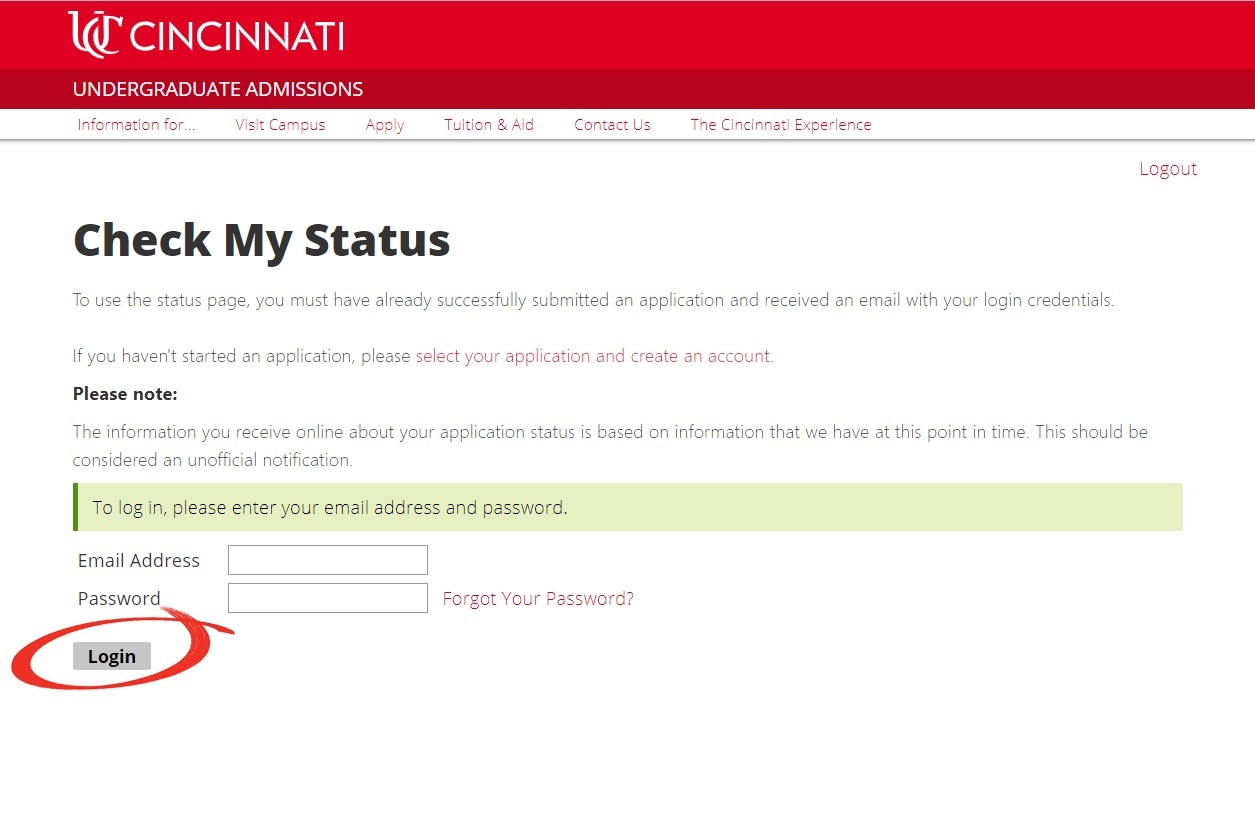 Confirm Your Admission University Of Cincinnati Admissions University Of Cincinnati