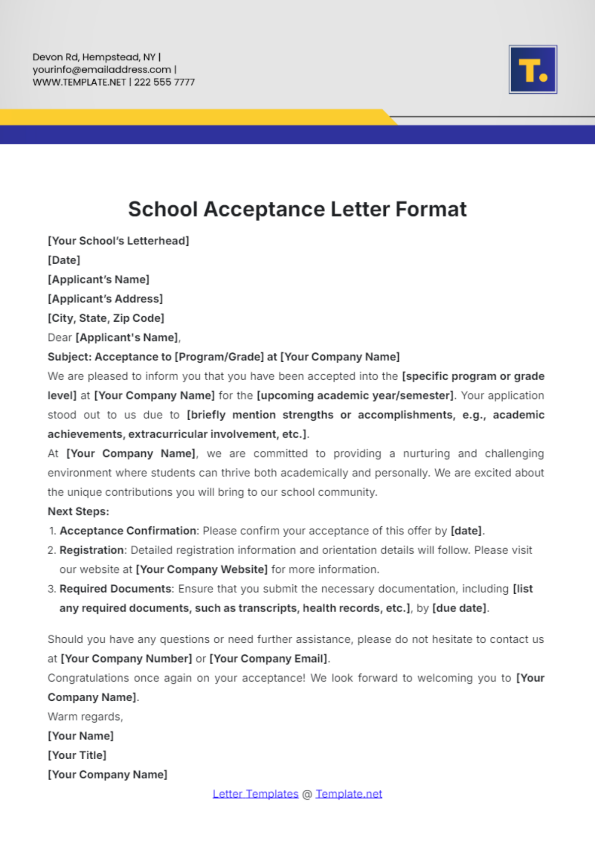 Acceptin Application Letter Accepting University Application Letter Sample