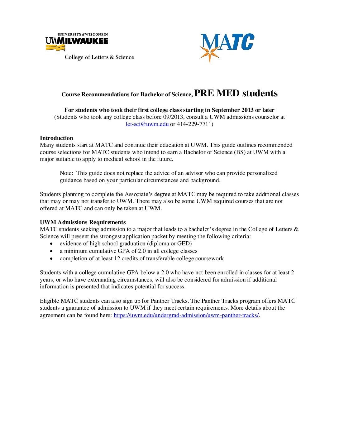 University Of Wisconsin Honors Letters And Sciences Application