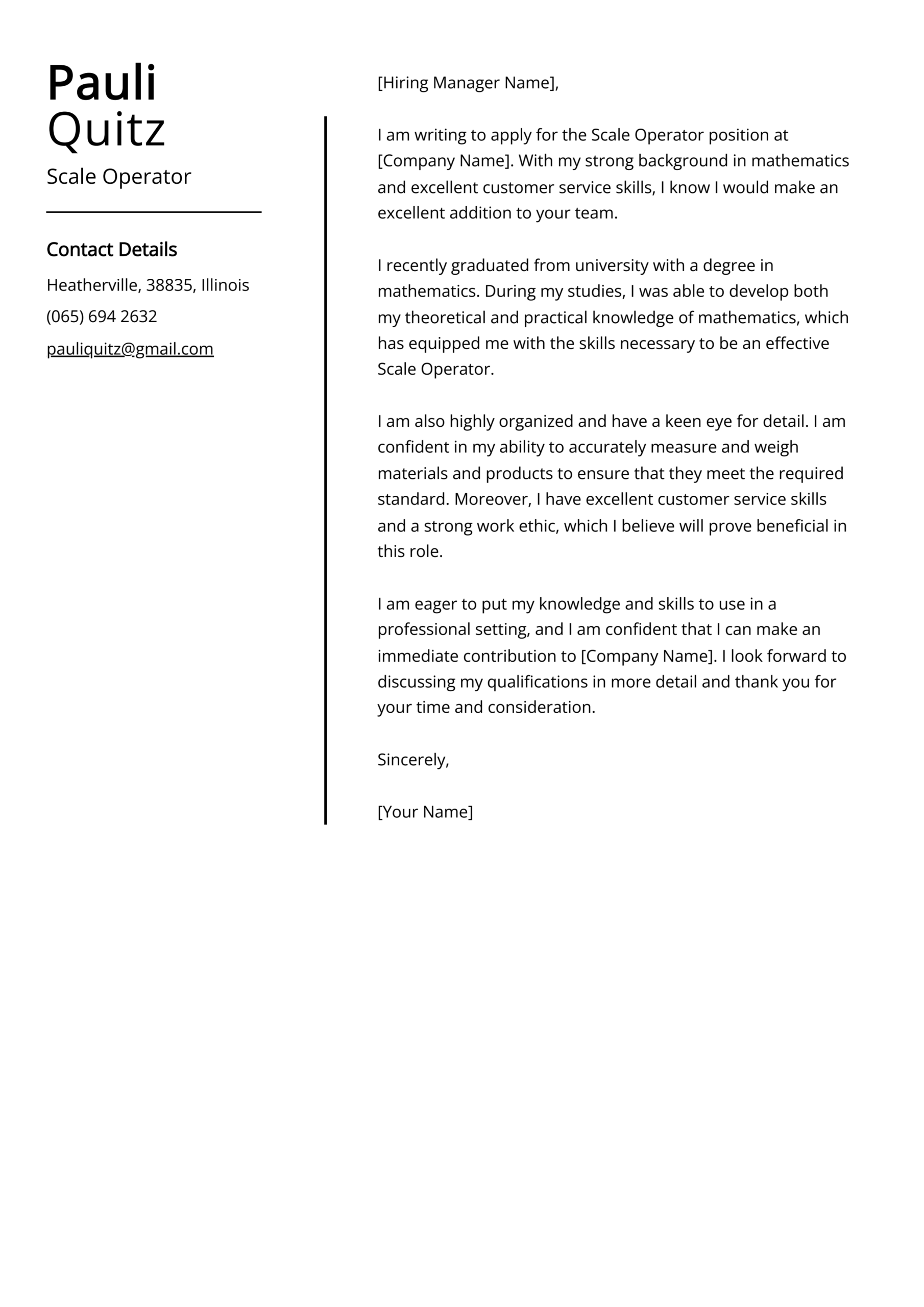 Scale Operator Cover Letter Examples Template 20 Tips 