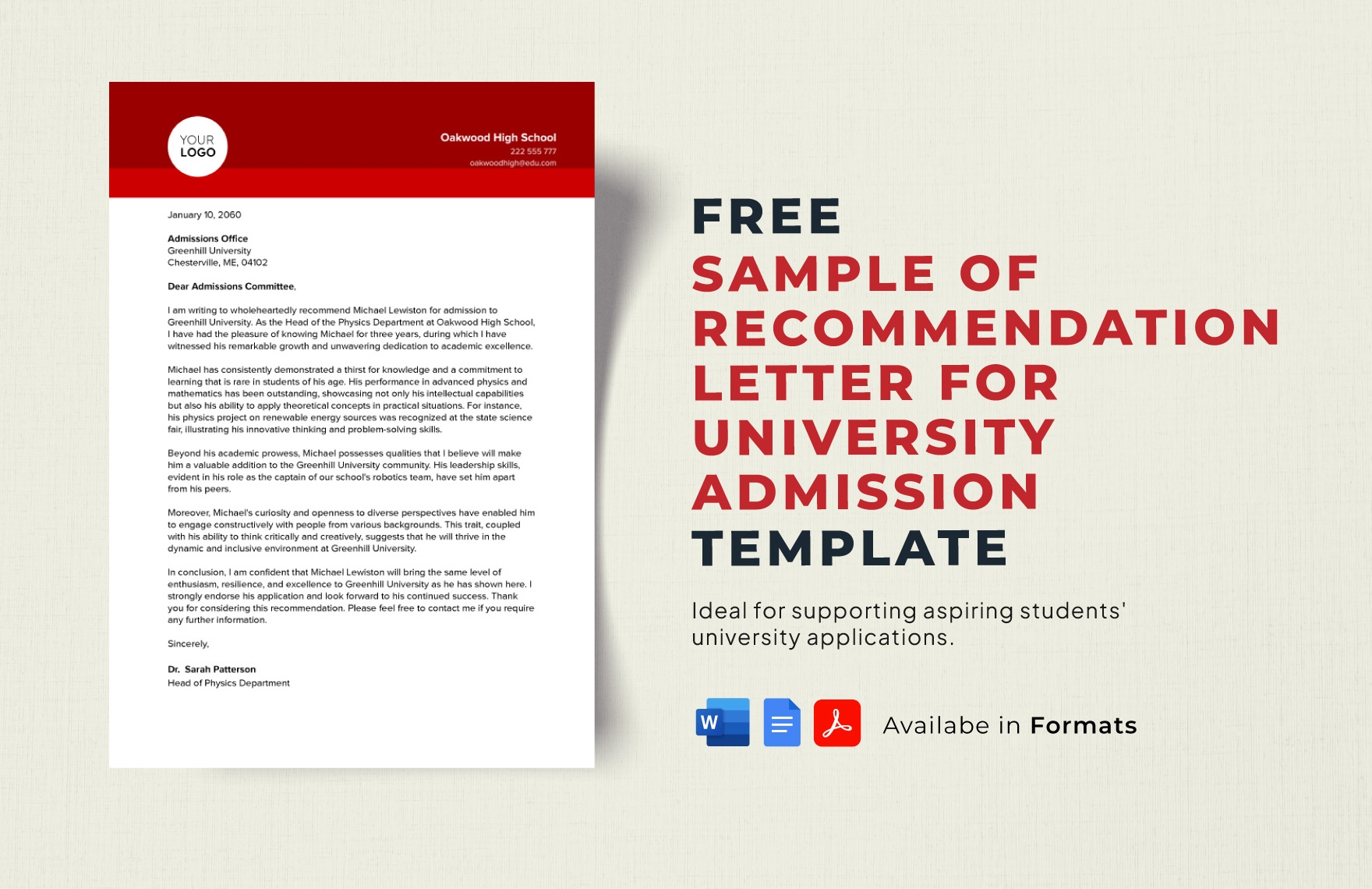 Simple Lawyer Recommendation Letter In Word Google Docs Pages PDF Download Template