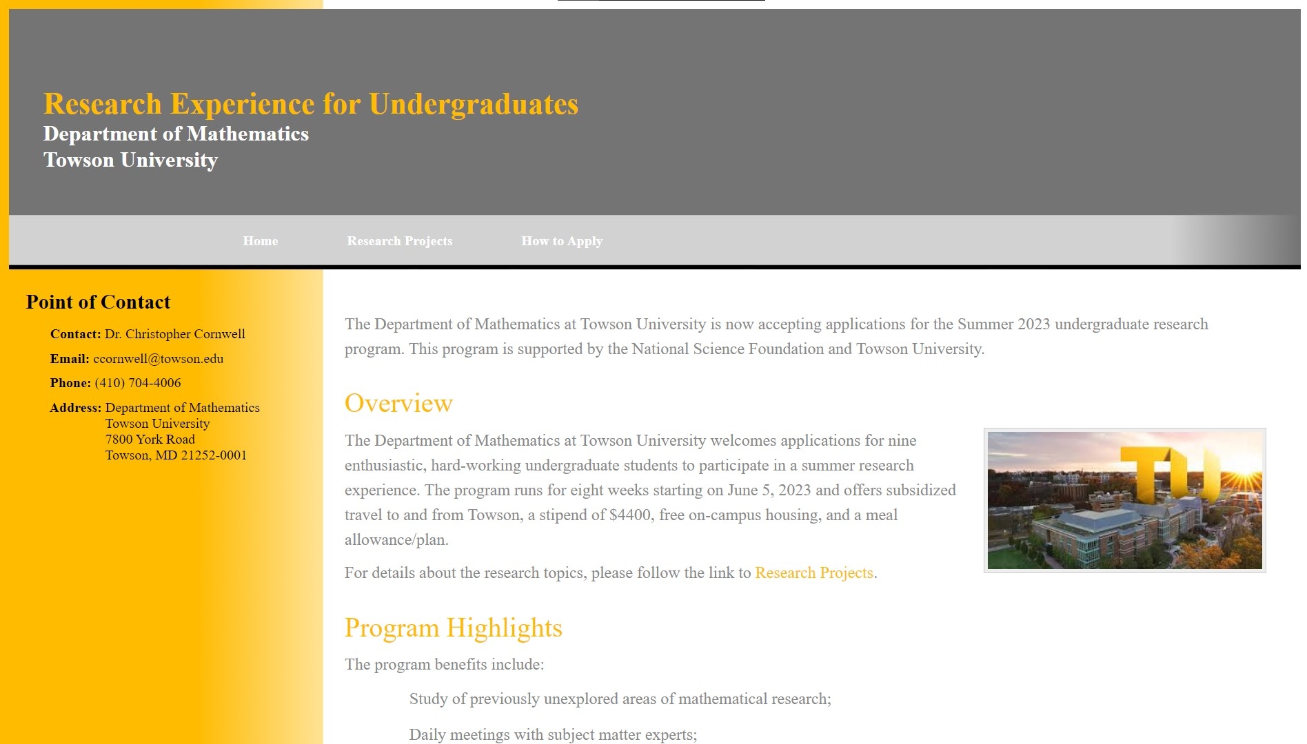 Towson University Letter Of Recommendation Application Requirements